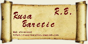 Rusa Baretić vizit kartica